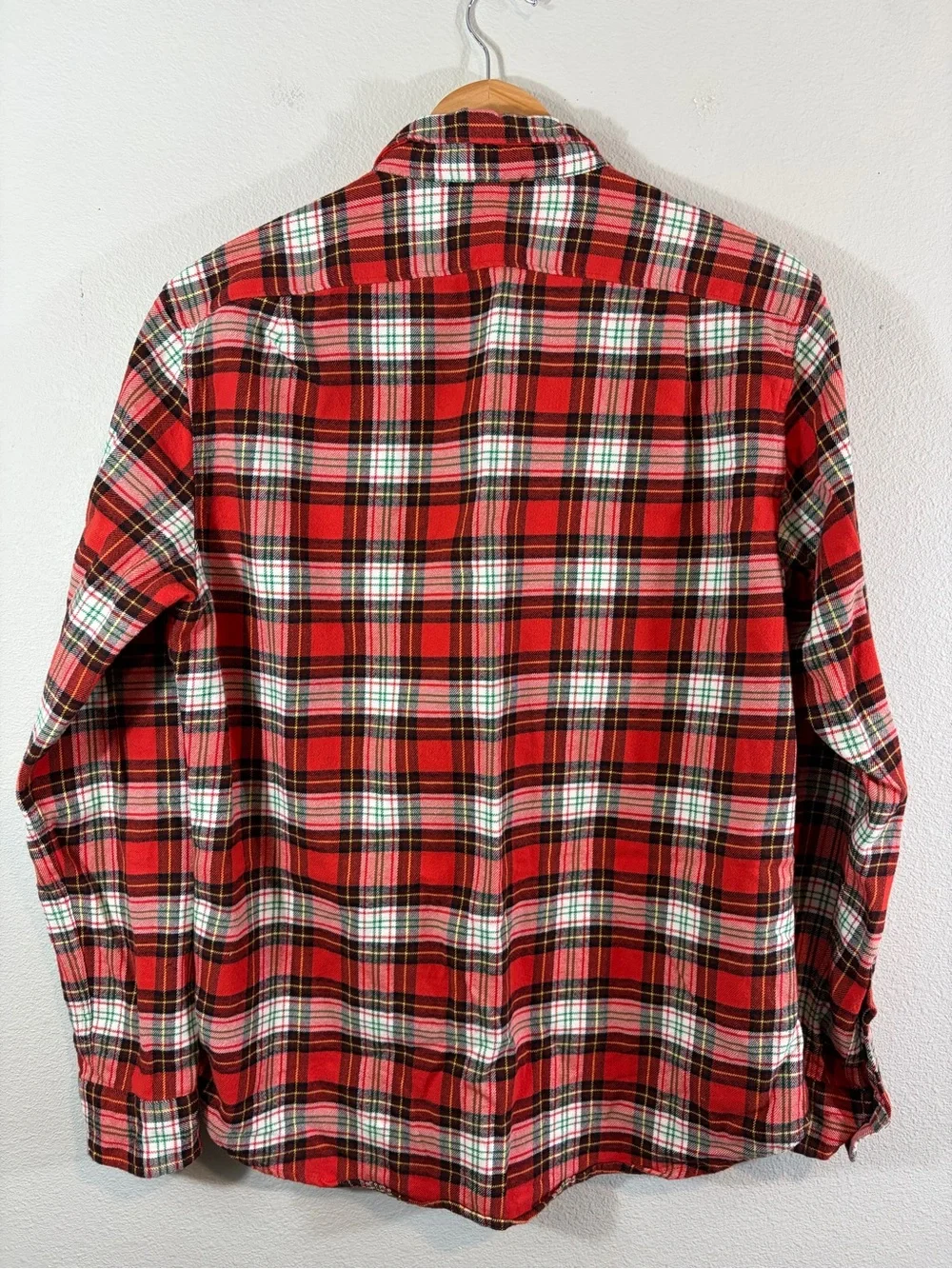 J. Crew Mid Weight Red Plaid Button-Up Flannel Shirt